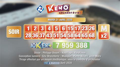 Les 100 derniers tirages du keno  100 000€ par an à vie ou 2 M d'€ cash