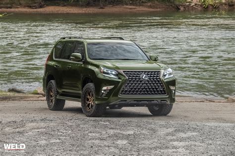 2024 Lexus GX 460 Blackline in Nori Green WELD Off-road Ledge 6 Wheels