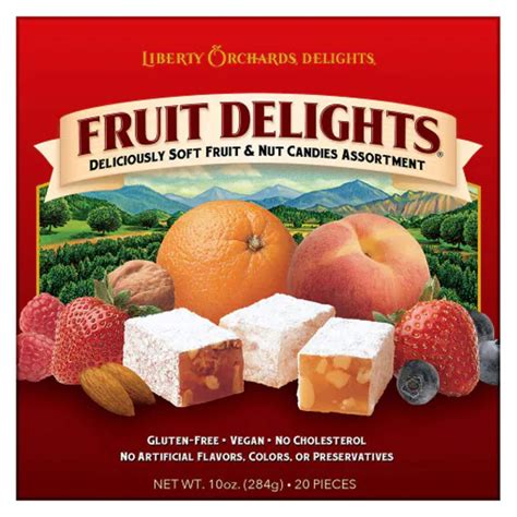 Liberty orchards fruit delights walmart  I bought a sample in the 99 cents store in San Jose, and really liked the Liberty Orchards confections