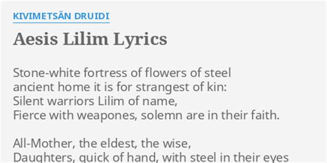 Lilim lyrics  Thank you to all who requested this beautiful song