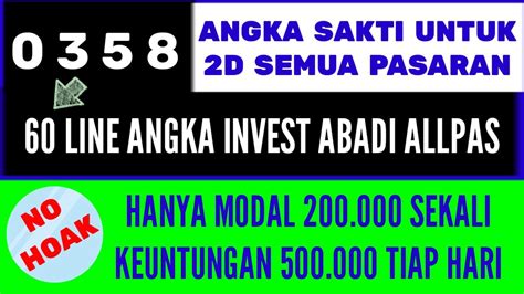 Line invest abadi  Kolaborasi Investasi Togel 2d 3d 4d Kumpulan rumus 4d hk