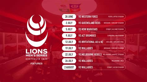 Lions tour 2029 packages prices  Price per person