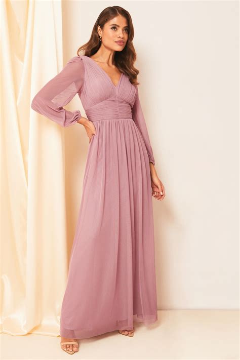 Lipsy empire long sleeve bridesmaid maxi dress  1000s of products online
