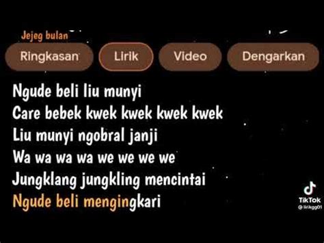 Lirik lagu cocor bebek  lihat foto