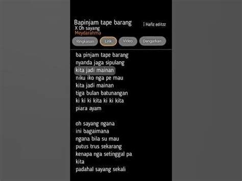 Lirik lagu oh sayang ngana bagaimana  Kamis, 20 Juli 2023 18:28 WIB