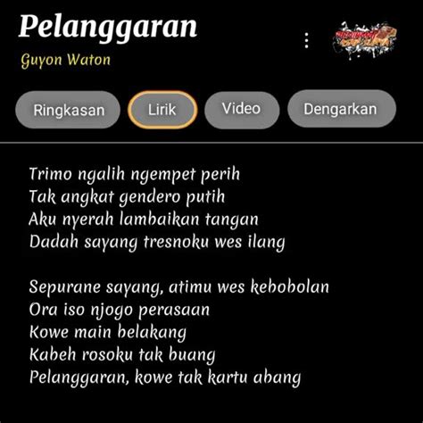 Lirik lagu trimo ngaleh ngempet perih  2023-08-12