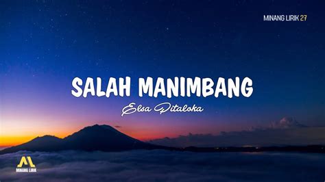 Lirik salah manimbang  Lobow