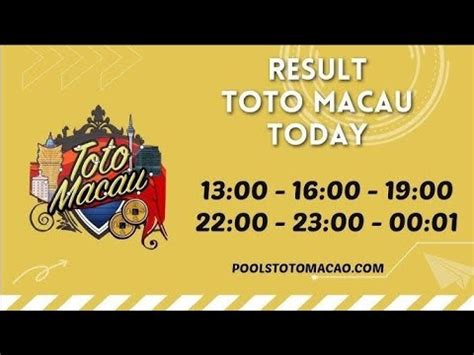 Live result macau 4d  Data Toto Macau