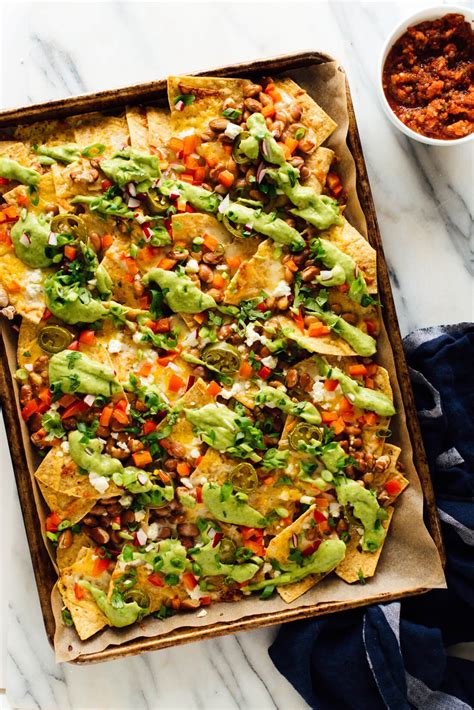 Loaded veggie nachos p3  Heat a large skillet over medium heat and add a tablespoon of olive oil