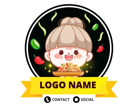 Logo makanan unik kosong Entah itu kripik, sambal, roti, jajanan tradisional, cemilan dll