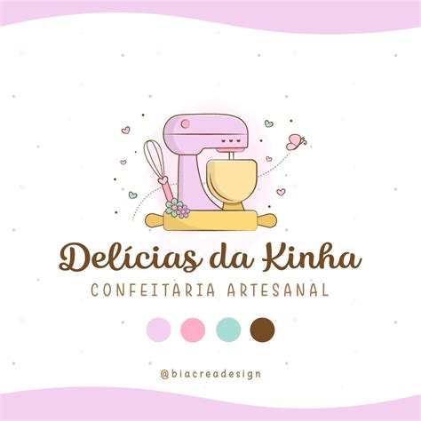 Logotipo de confeitaria para editar  É importante escolher cores que sejam