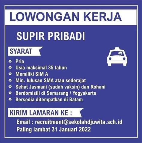 Loker supir koran bandung hari ini Karer