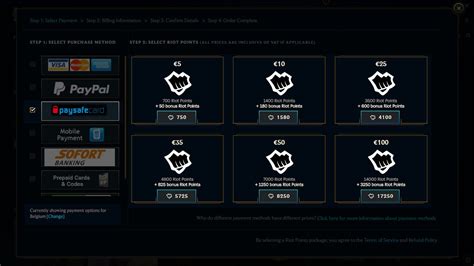 Lol paysafe rp prices  Almost all of these purchases can be made by buying Riot Points (RP) with real currency