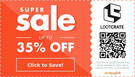 Loot crate discount codes  Today's top Lootcrate Coupon & Promo codes discount: 4th Blowout Sale! 40% OFF + FREE CRATES with lootcrate