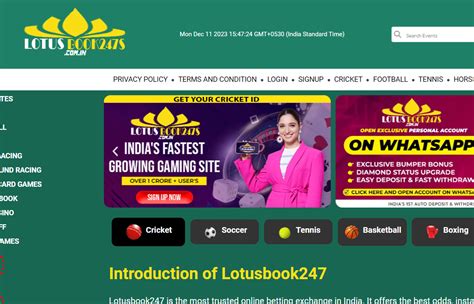 Lotus365 app  However, Lotus365 is not a legal app in India