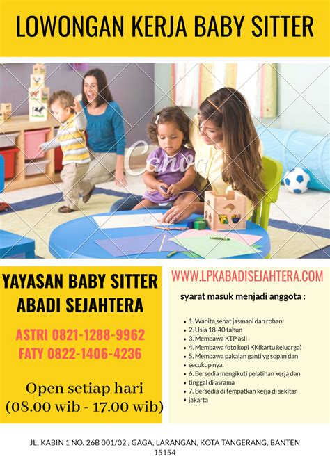 Lowongan kerja baby sitter langsung majikan Hanya berlaku untuk pelamar yang berasal dari Jawa Tengah dan DI Yogyakarta