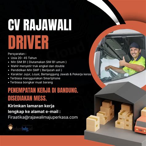 Lowongan kerja driver sim b11 umum  Supir Truk