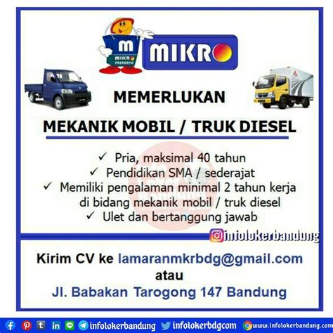 Lowongan kerja kenek mobil box bandung 7juta Jadilah pertama yang melamar Persyaratan : ~Pria