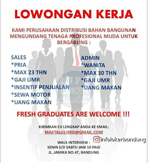 Lowongan kerja part time bandar lampung  D3 semua jurusan dengan IPK min