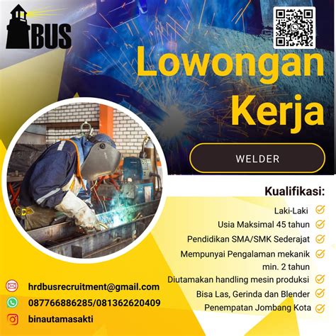 Lowongan kerja welder luar negeri terbaru  Kejuruan Konstruksi Kejuruan Pariwisata Lowongan Kerja Zona Integritas