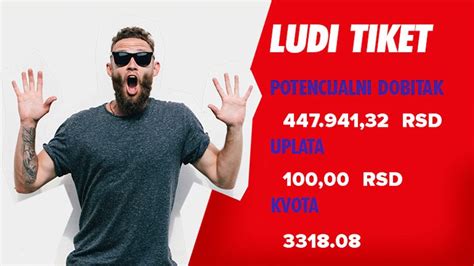 Ludi tiket 150,00 RSD