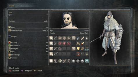 Ludwigs holy blade build 08: Bolt: Radial: 20: Arc scaling +65 + 2nd stat: Dropped by Pthumerian Elder: