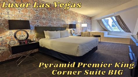 Luxor pyramid suite  The room includes a king-sized bed a 42-inch plasma TV floor-to-ceiling windows with views of the Las Vegas Strip