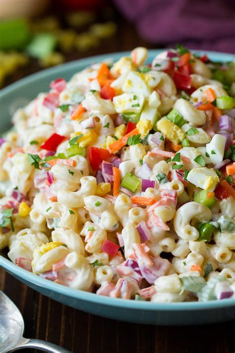 Macaronu salad  Cook macaroni pasta in boiling water, stirring occasionally, until tender yet firm to the bite, about 8 minutes