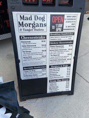 Mad dog morgans menu  Mad Dan Morgan