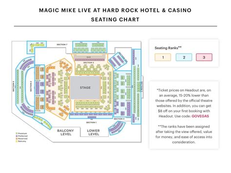 Magic mike sahara seating chart  Hotel pickup and drop-off