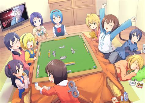 Mahjong party comic clothes anime  visesunny