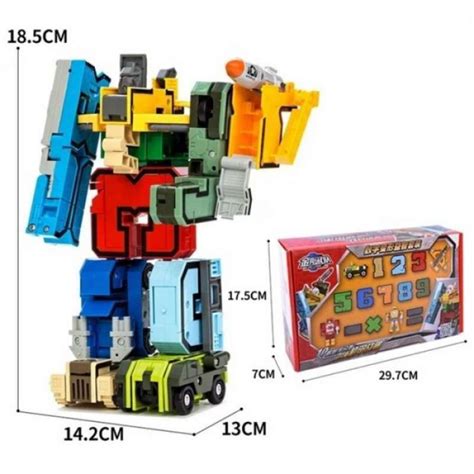 Mainan angka jadi robot mainan robot angka / robot transformer / robot robotan deformasi / mainan murah