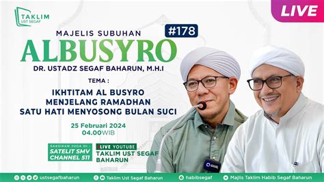 Majelis al busyro Pes DALWA: Majelis Subuhan Al-Busyro "Makna Toleransi Dalam Beragama" | Dr