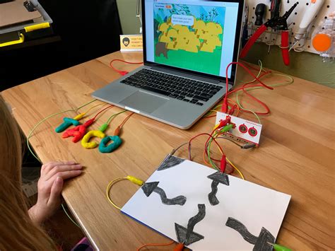 Makey makey apps  I connected the four circles to the Makey Makey and