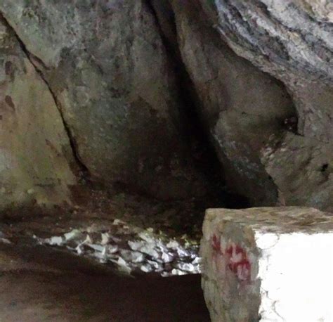 Manresa grotto  The statue of Blessed, (Saint, after canonisation in 1933) Bernadette is still at the grotto