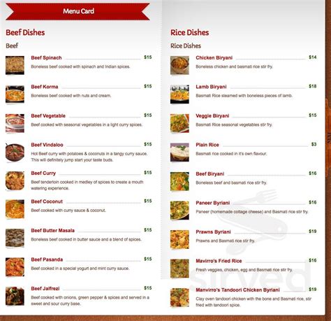 Manvirro's indian grill nanaimo menu View the menu for Curry Point and restaurants in Nanaimo, BC
