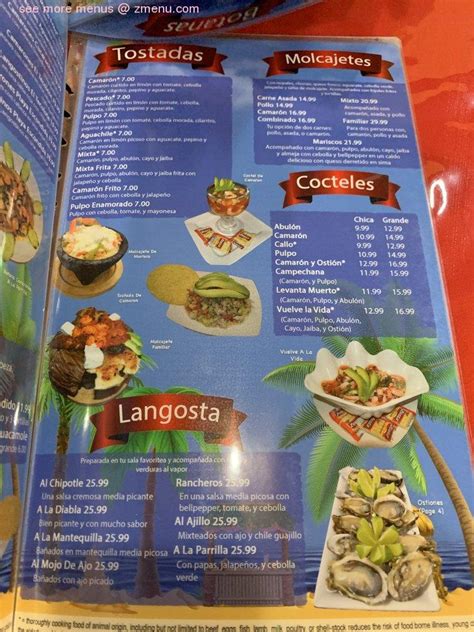 Mariscos playa escondida menu  2,269 likes · 9