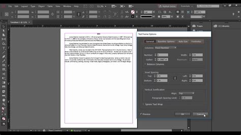 Master text frame indesign 