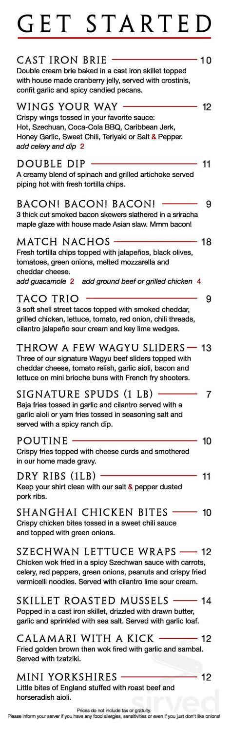 Match eatery and public house north bay menu 7