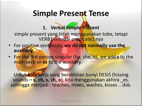 Materi simple present tense ppt  The Present Tense
