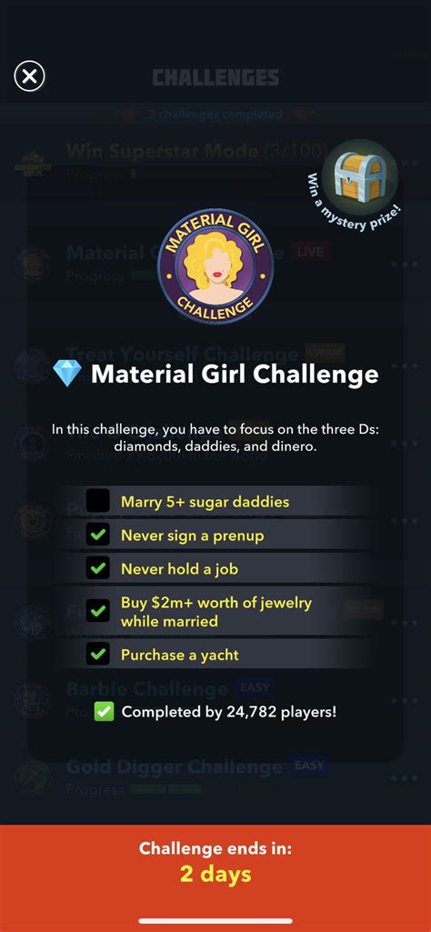 Material girl bitlife challenge  Then go to the hitman option and pick any person you want