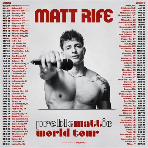 Matt rife tickets  Tickets go on sale to the general public at