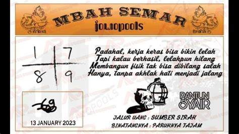 Mbah semar hk 6d com menyediakan banyak jenis prediksi , dimulai dari prediksi HK , prediksi HK , dan prediksi hk juga tentunya