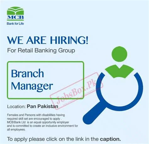 Mcb job vacancies MCB Bank Limited is seeking candidates to fill multiple vacancies