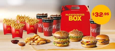 Mcfavourites box  McDonald’s have introduced a brand new meal for families – the Family McClassics Box for just $29