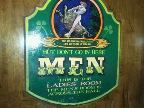 Mcguire's irish pub bathroom signs  Irish Wakes & Root Beer Totes