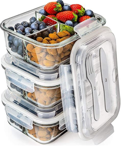 SuperioSealed Rectangular Shape 3 Container Food Storage Set