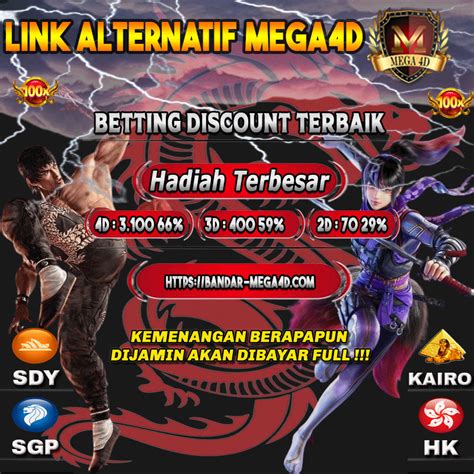 Mega4d situs togel  Follow Mega4D Bandar Togel Diskon Tertinggi Dan Hadiah Terbesar 2023 Bo Togel Diskon Tertinggi |Bandar Hadiah Togel Terbesar | Togel Hadiah Terbesar | Togel Terpercaya | Togeel 2d 200 Ribu | Togel Bet 100 Perak | Hadiah Togel Bet 100 Diskon