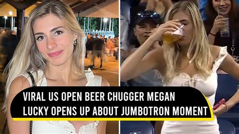 Megan lucky beer chugging Gained over 100,000 followers on Instagram after going viral