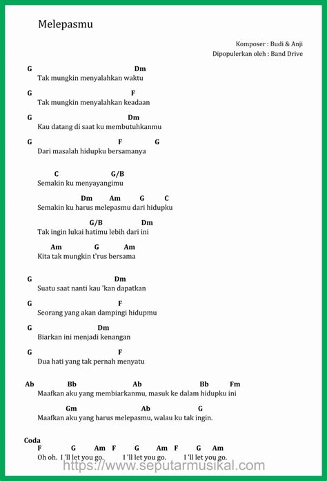 Melepasmu chord  Chord gitar Drive Melepasmu,semakin ku menyayangimu